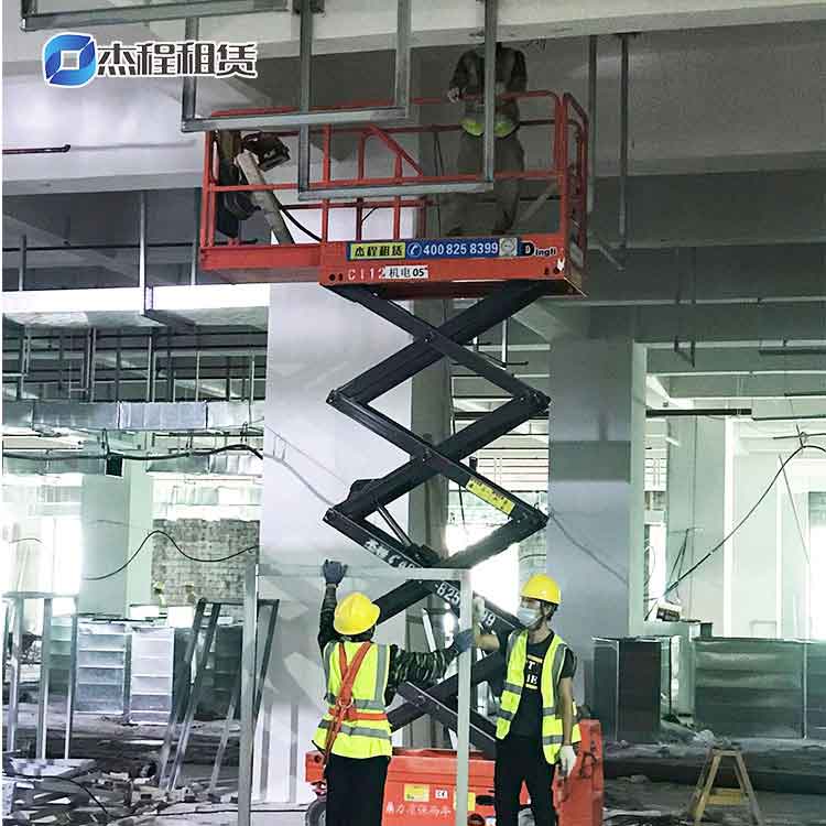 6米剪叉升降平台出租应用于厂房装修工程