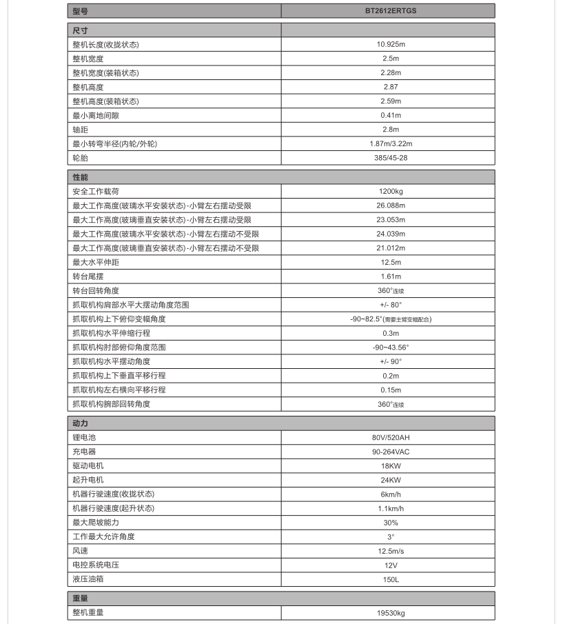 杰程26米1.2吨玻璃吸盘车出租参数介绍