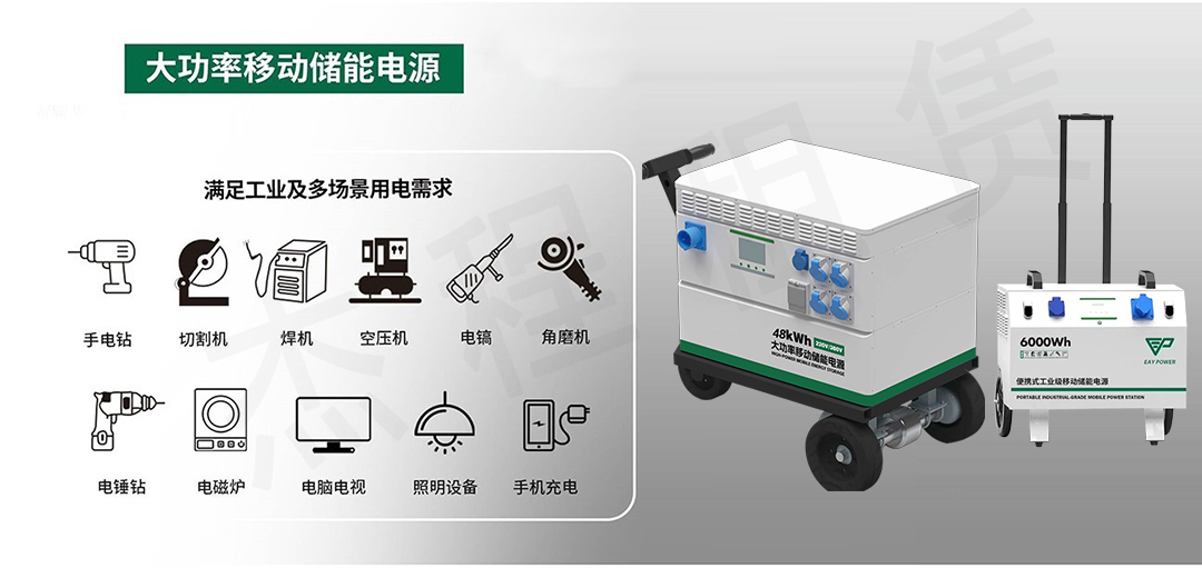 大功率移动储能电源应用场景