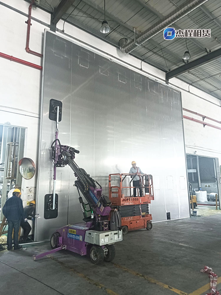 玻璃吸盘车租赁施工案例